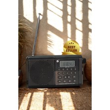 Feyza Design Dijital Bluetooth Radyo, Nostaljik Tasarım, Fm Radyo, Kablosuz Müzik Sistemi