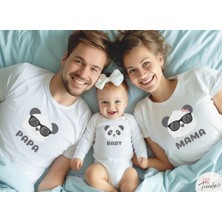 Etoile Studio Pandalar Aile Kombin Tişörtü | Aile Tişört Kombini – Unisex Oversize (Bilgilerinizi Iletiniz)