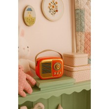 Feyza Design Retro Turuncu Radyo Tarzında Kablosuz Bluetooth Hoparlör