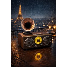Feyza Design Retro Bluetooth Radyo USB Tf Kartlı 3 Bant Şarjlı, Şık ve Kullanışlı Ürün