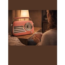 Feyza Design Vintage Tarzda Bluetooth Fm Radyo, Şık ve Kullanışlı Tasarım