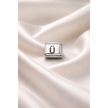 Youday Accessories Nomination Bileklik Uyumlu Ü Harfi Charm – Paslanmaz Çelik Harf Modül – Kişiye Özel Bileklik Aksesuarı