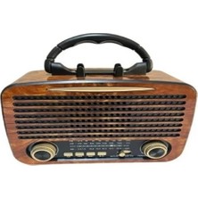 Feyza Design Nostaljik Bluetooth Radyo, Usb, Tf, Aux, Şarjlı, Çok Fonksiyonlu Tasarım