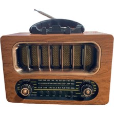 Feyza Design Şarjlı Bluetooth Fm USB Tf Aux Nostaljik Radyo, Müzik Keyfi