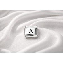 Youday Accessories Nomination Uyumlu A Harfi Charm – Çelik Harfli Bileklik Aksesuarı, Kişiye Özel Modüler Takı