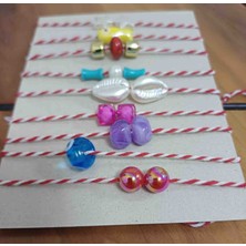 Shine Elagance Marteniçka Şans Bilekligi Mart Bilekliği Renkli Cam Boncuklu