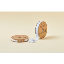 Hsc Bilişim Biye Puanlı Katlı B01 Mavi 2 cm 25 Metre %65 Koton %35 Polyester