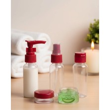 Hsc Bilişim Kompakt 5’li Seyahat Şişesi Seti Şeffaf Kozmetik Kaplar