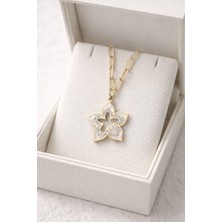 Youday Accessories Altın Renk Çelik Yıldız Kolye Model 16 – Zirkon Taşlı, Kararma Yapmaz, Şık ve Günlük Kullanıma Uygun Kadın Kolyesi