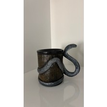 Seramik  Yılan Tasarımlı Kupa Bardak