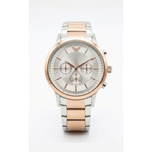 Baghes Erkek Klasik Tarz Rose Gold Detaylı Metal Kordon Kol Saati