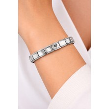 Youday Accessories Kalp Detaylı Çelik Bileklik – Paslanmaz Çelik Italyan Model Şık Bilezik