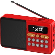 Feyza Design Kırmızı Gri Yeşil Renkli Taşınabilir 3W Bluetooth Radyo