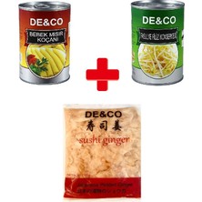De&co De&co Paketi - Konserve Bebek Mısır Koçanı - Konserve Soya Filizi - Zencefil Turşusu