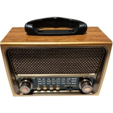 Feyza Design Solar Nostaljik Bluetooth Radyo, Usb, Tf, Aux, Şarjlı, Çok Fonksiyonlu