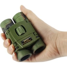 Leidory 8X21 Kauçuk Kaplama Askeri Renk Cep Boy Mini Dürbün Zncm