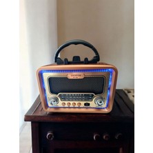 Feyza Design Güneş Enerjili Nostaljik Radyo, Bluetooth, Fm, USB Müzik Çalar