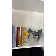 Ejderha ve Alev Kitap Tutucu - Fantastik Kitaplık Dekorasyonu