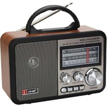 Feyza Design Retro Ahşap Tasarımlı Bluetooth Hoparlör, Fm/am Radyo ile Taşınabilir