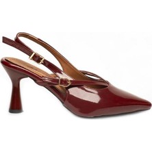 Ulusoy Renas Zenne Stiletto 02682 Kadın Günlük Ayakkabı 102682 Bordo Rugan