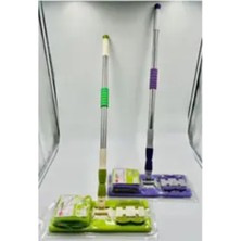 Özgürce Pratik Mandallı Teleskopik Mop Seti + Yedek Bez Hediyeli