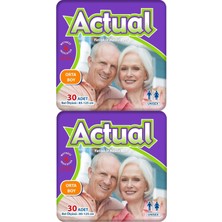Actual Yetişkin Hasta Bezi Bel Bantlı M - Medium - Orta 60 Adet (2pk*30)