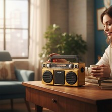 Feyza Design Retro Bluetooth Radyo ile Nostaljik Müzik Keyfi