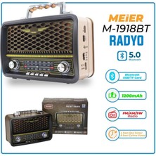 Feyza Design Retro Ahşap Bluetooth Radyo ile Fm, Sd, USB ve Aux Bağlantı Seçenekleri