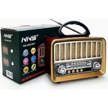 Feyza Design Kahverengi Nostaljik Radyo Hoparlör Bluetooth, Şık ve Taşınabilir Tasarım