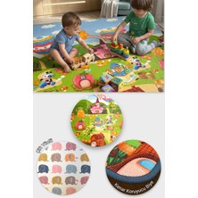 Wellgro Oyun Matı, 200X140X1 cm Çift Taraflı Rulo Oyun Halısı