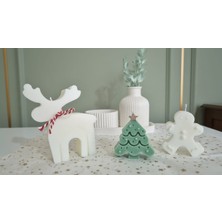 Hayat Store Yeni Yıl Konseptli 3 Mum Ren Geyiği Çam Ağacı Kurabiye Adam