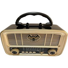 Feyza Design Nostaljik Radyo, Bluetooth, Fm, Usb, Tf, Aux, Şarjlı, Taşınabilir, Çok Fonksiyonlu