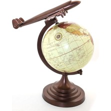 Hayat Store Pirinç Uçak Tasarımlı Dünya Küre 6953