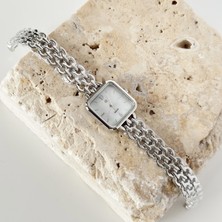 Vesce Atelier Ries Gümüş Saat Beyaz