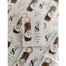 Umut Hediyecilik 8 Mart Dünya Kadınlar Günü Hediyesi Istiridyeli Anahtarlık 8 Adet