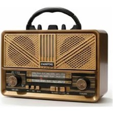 Feyza Design Bluetooth Usb-Micro Sd Solarlı Nostaljik Radyo, Şık ve Pratik Tasarım
