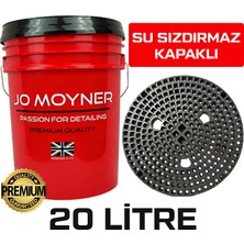Jo Moyner Grid Guard Wash Bucket Kapaklı Oto Yıkama Kovası Grid Guard Kova Kapak Kırmızı 3lü