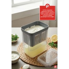 Pazarika 2.2 Litre Geniş Hacimli Yoğurt Süzme Kabı - Paslanmaz Çelik Filtreli Yoğurt Süzgeci