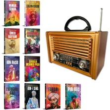 Feyza Design Retro Şarjlı Radyo ve Bilim Insanları Kitap Seti ile Keşfetmeye Hazır Ol!