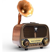 Feyza Design Retro Gramofon Radyo, Şık Tasarım, Trend Nostajik Bluetooth Radyo