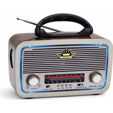 Feyza Design Taşınabilir Ahşap Tasarımlı Bluetooth Radyo, Fm/am, Usb, Tf, Aux ve El Feneri