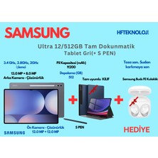 Samsung Galaxy Tab S10 Ultra Wi-Fi 12 GB 512 GB 14.6" Tablet+Kılıf +S Pen +Buds Fe Kulaklık Hediye