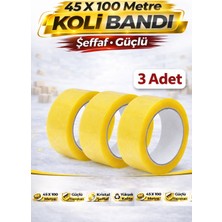 PC Premium Center 45 mm x 100 Metre Koli Bandı – 3 Adet - Şeffaf - Güçlü