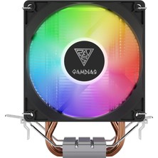 Gamdias Gamdıas Boreas E1-210 Lite, 92MM, Cpu  Kule Tipi Hava Soğutma, Doğrudan Temas Teknolojisine Sahip 2 Adet Gelişmiş Bakır Isı Borusu (Amd Am5 ve Intel Tüm Işlemciler ile Uyumlu)