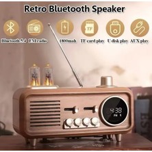 Feyza Design Yüksek Kaliteli Retro Taşınabilir Bluetooth Ses Kutusu ve Mp3 Çalar