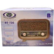 Feyza Design Şarjlı Nostaljik Radyo, Bluetooth, Usb, Sd Kart, Fm Özellikleri
