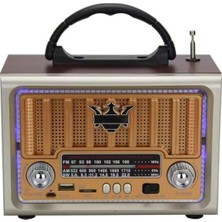 Feyza Design Retro Ahşap Bluetooth Hoparlör, Fm/am Radyo ve Taşınabilir Şarjlı Tasarım