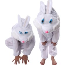 Hayat Store Çocuk Tavşan Kostümü Beyaz Renk 3-5 Yaş 100 cm - Lisinya