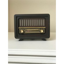 Feyza Design Nostaljik Radyo Bluetooth USB Fm Radyo ile Şarjlı Adaptör ve Pil