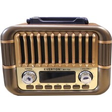 Feyza Design Şarjlı Dijital Göstergeli Nostaljik Radyo Bluetooth USB Sd Fm